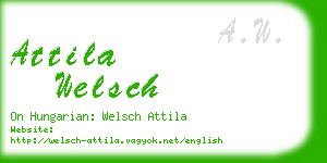 attila welsch business card
